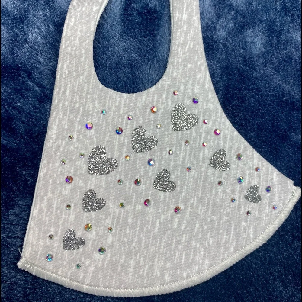 Beautiful handmade rhinestone face mask